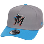 Miami Marlins MLB Gray OTC FASHION CORE New Era 9FORTY A-Frame