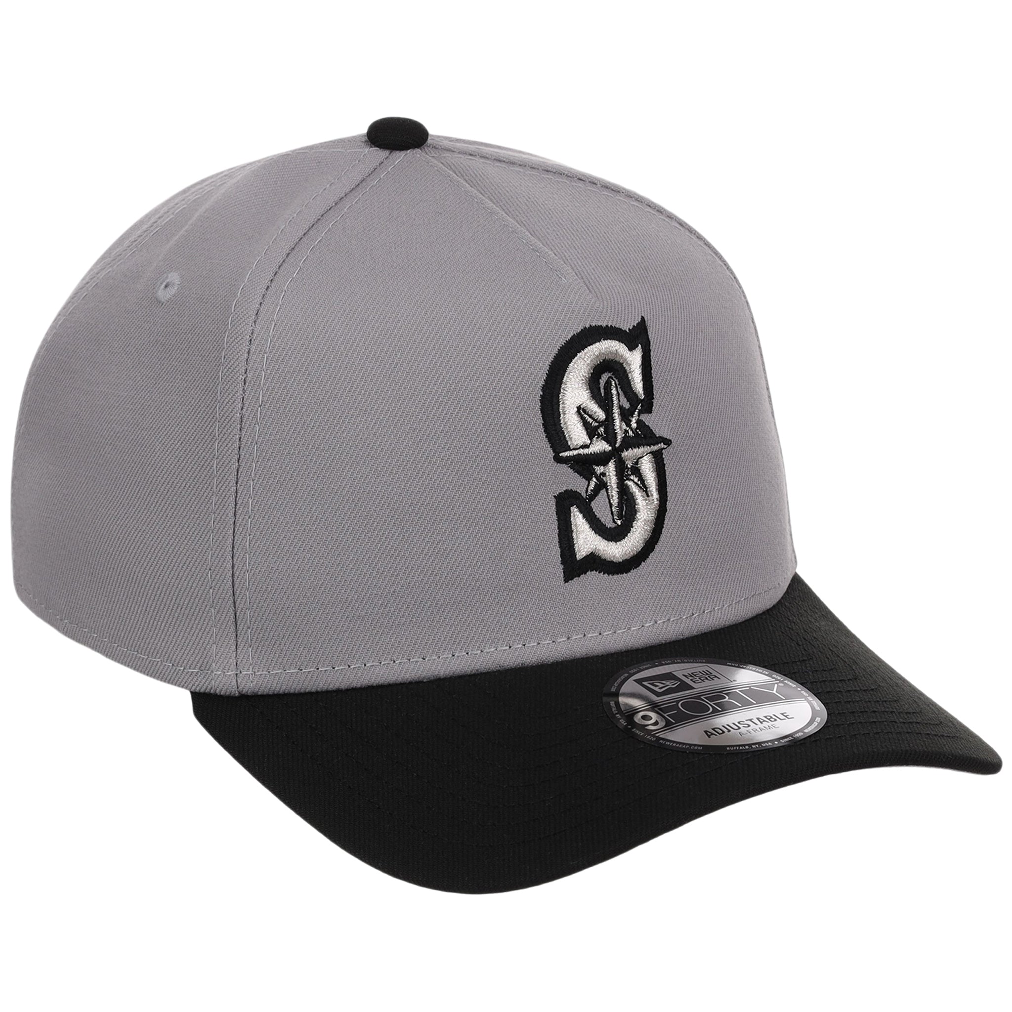 Seattle Mariners MLB Gray x Black FASHION CORE New Era 9FORTY A-Frame