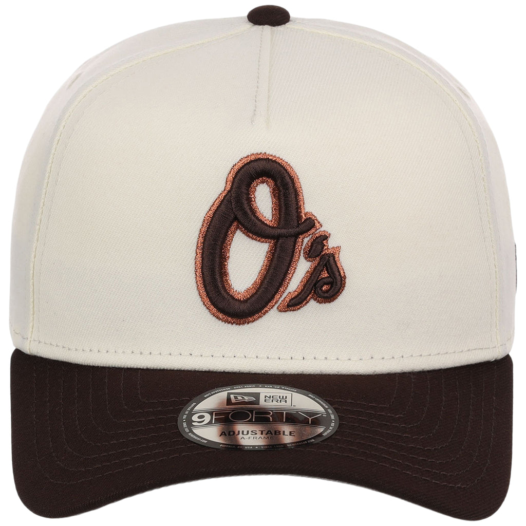 Baltimore Orioles MLB Chrome x Burnt Wood FASHION CORE New Era 9FORTY A-Frame