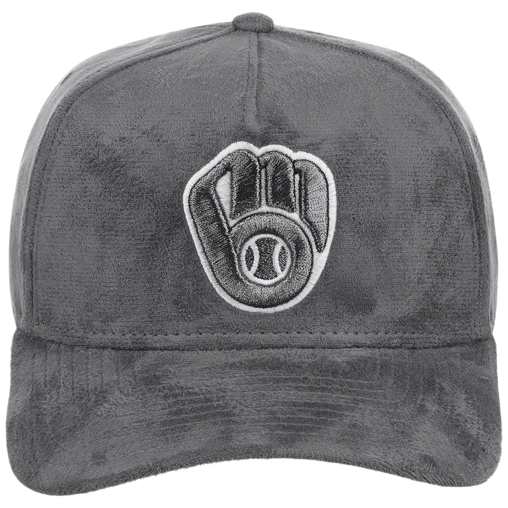 Milwaukee Brewers MLB Gray x Suede FASHION CORE New Era 9FORTY A-Frame