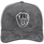 Milwaukee Brewers MLB Gray x Suede FASHION CORE New Era 9FORTY A-Frame