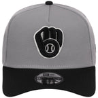 Milwaukee Brewers MLB Gray x Black FASHION CORE New Era 9FORTY A-Frame