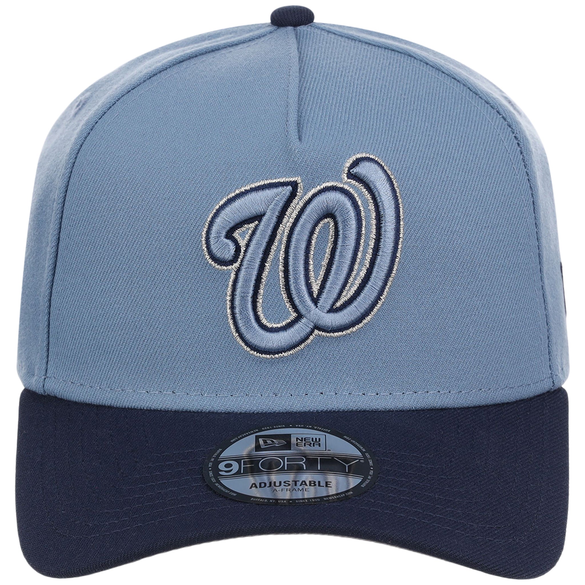 Washington Nationals MLB Faded Blue x Navy FASHION CORE New Era 9FORTY A-Frame