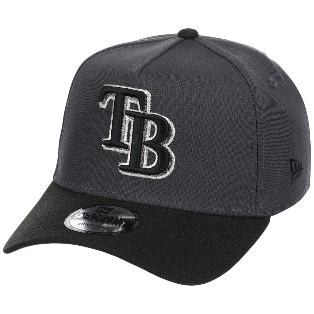 Tampa Bay Rays MLB Graphite x Black FASHION CORE New Era 9FORTY A-Frame