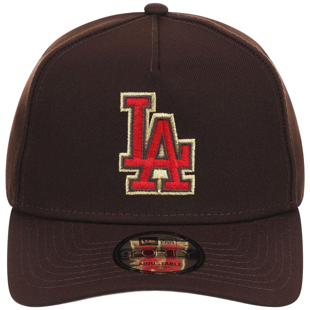 Los Angeles Dodgers MLB Burnt Wood FASHION CORE New Era 9FORTY A-Frame