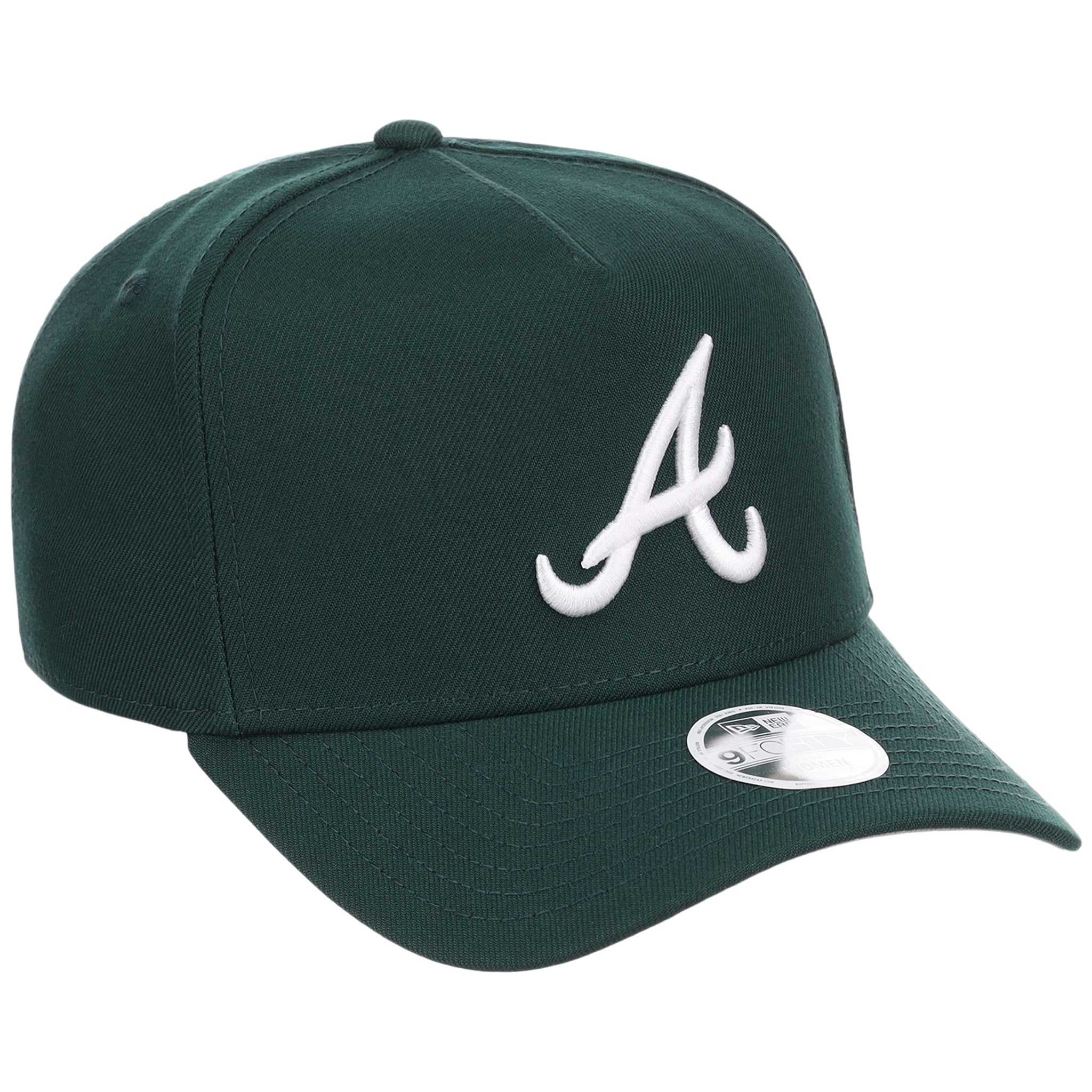Atlanta Braves Women's New Era 9FORTY Dark Green A-Frame
