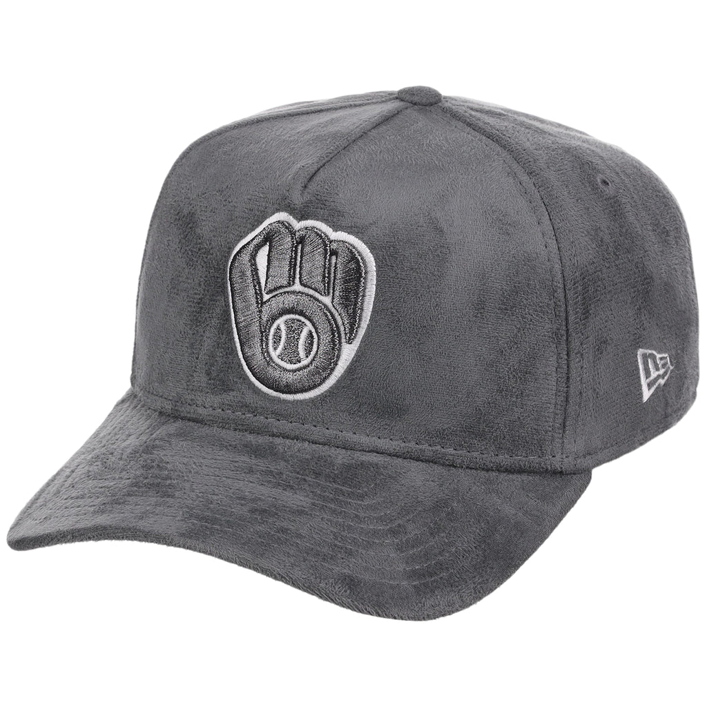 Milwaukee Brewers MLB Gray x Suede FASHION CORE New Era 9FORTY A-Frame