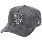 Milwaukee Brewers MLB Gray x Suede FASHION CORE New Era 9FORTY A-Frame