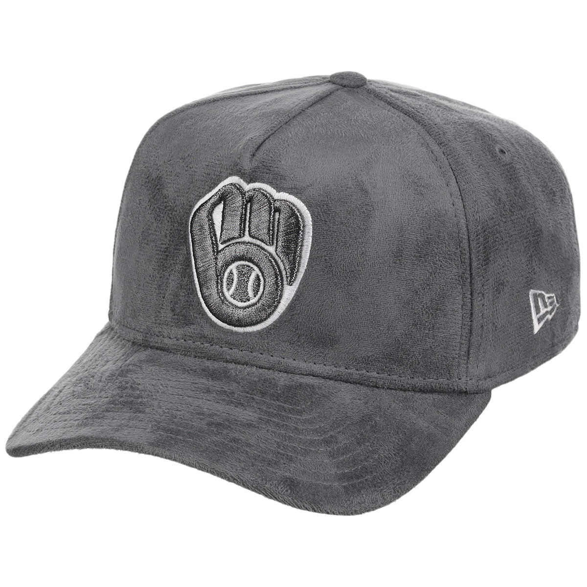 Milwaukee Brewers MLB Gray x Suede FASHION CORE New Era 9FORTY A-Frame
