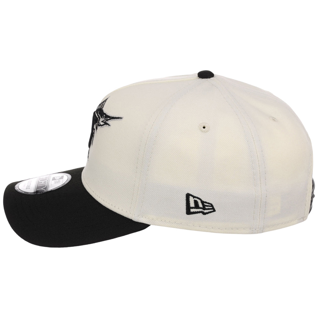 Miami Marlins MLB Chrome x Black FASHION CORE New Era 9FORTY A-Frame