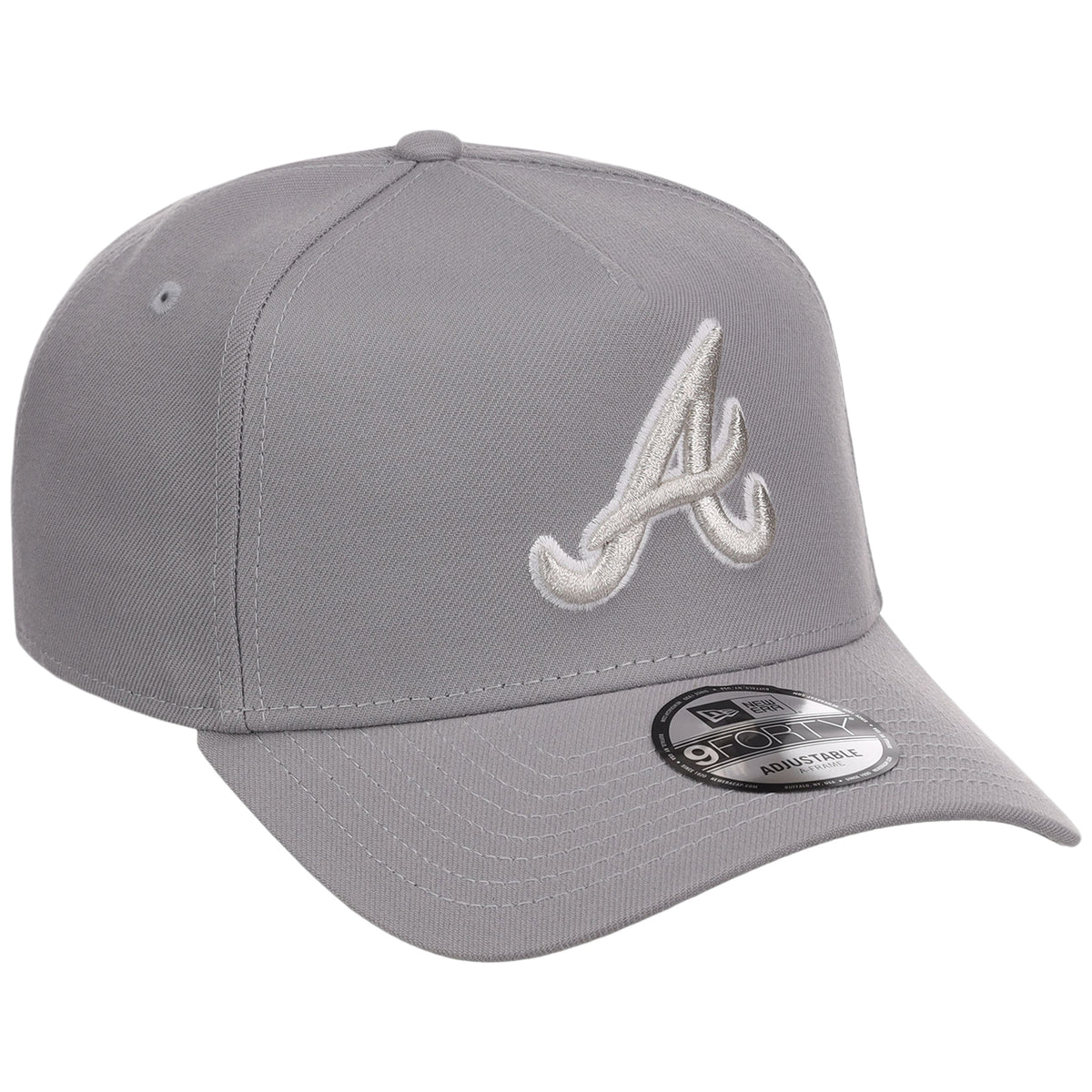 Atlanta Braves MLB Gray x White FASHION CORE New Era 9FORTY A-Frame