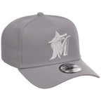 Miami Marlins MLB Gray x White FASHION CORE New Era 9FORTY A-Frame