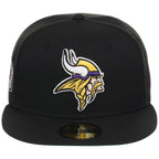 Minnesota Vikings NFL Black Dome New Era 59FIFTY
