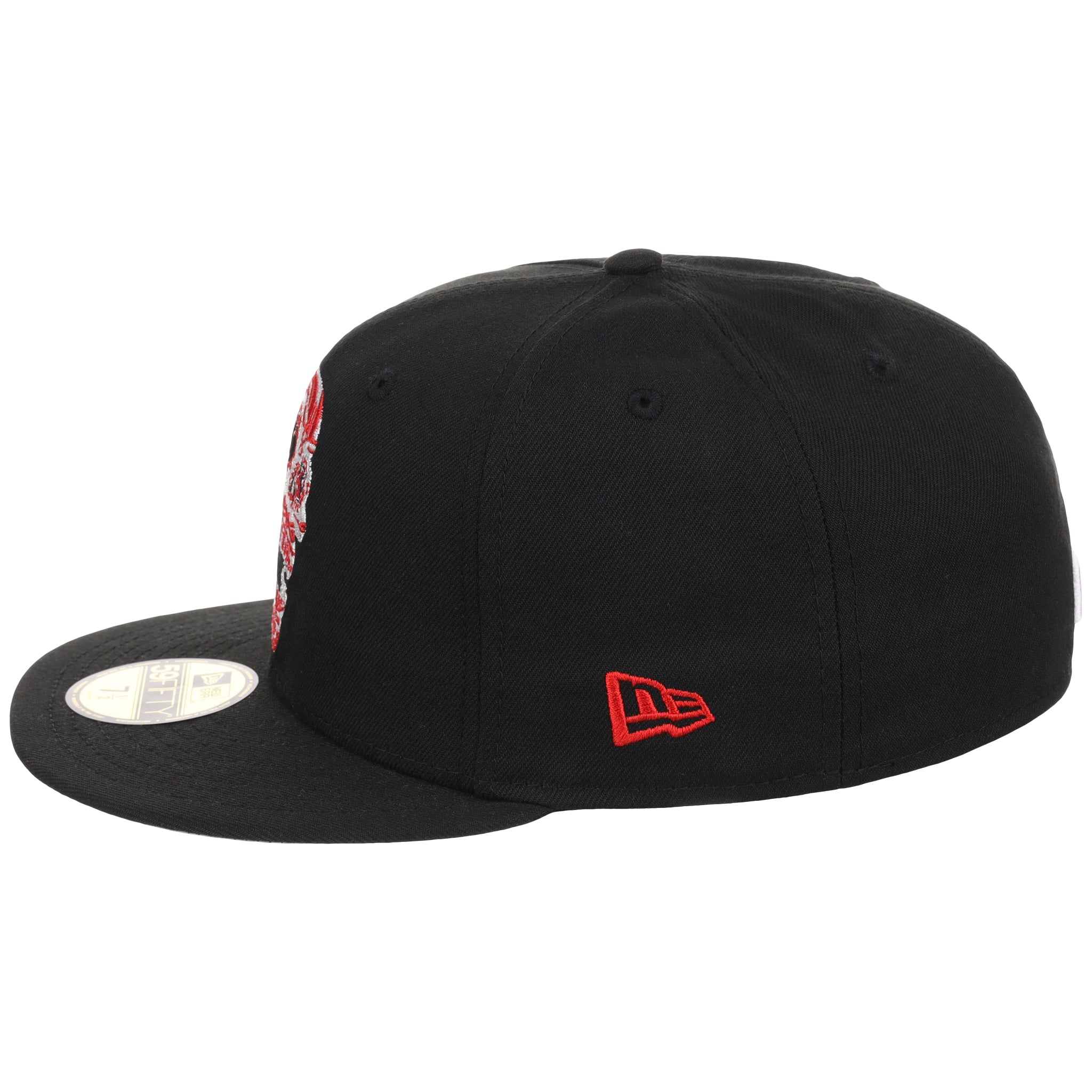 Anaheim Angels Crown the City New Era 59FIFTY Skull (Black/Black/Gray)