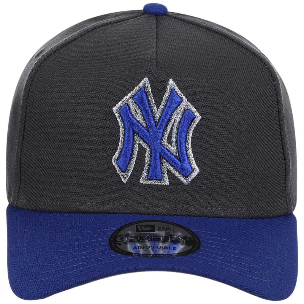 New York Yankees MLB Graphite x Royal FASHION CORE New Era 9FORTY A-Frame