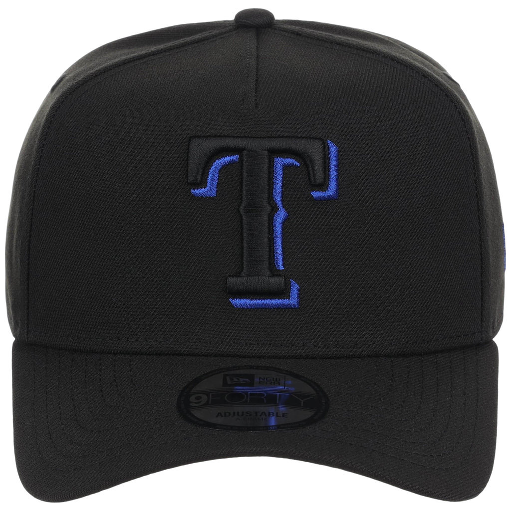 Texas Rangers MLB Black x Royal FASHION CORE New Era 9FORTY A-Frame