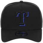 Texas Rangers MLB Black x Royal FASHION CORE New Era 9FORTY A-Frame
