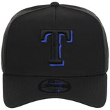 Texas Rangers MLB Black x Royal FASHION CORE New Era 9FORTY A-Frame