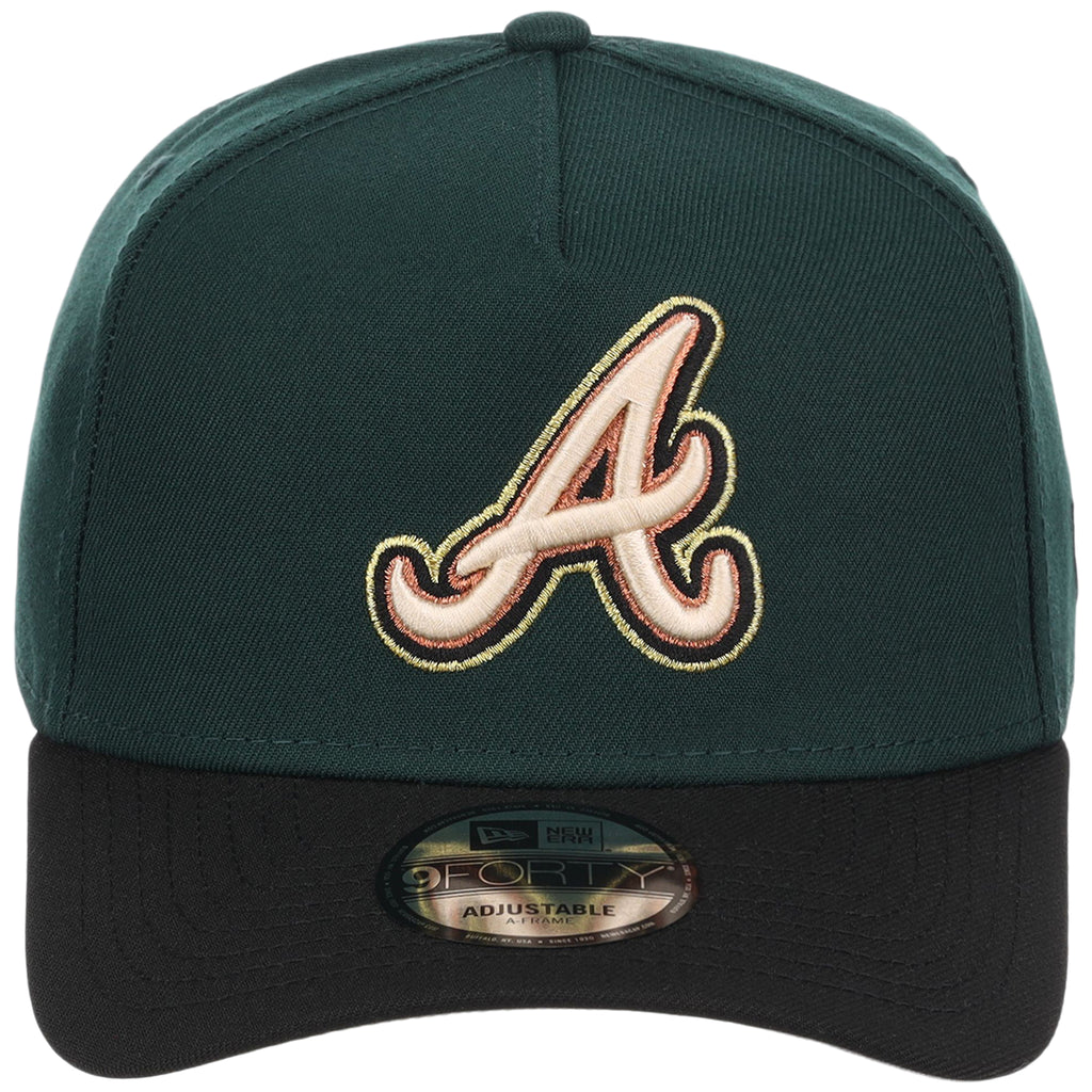 Atlanta Braves MLB Dark Green x Black FASHION CORE New Era 9FORTY A-Frame