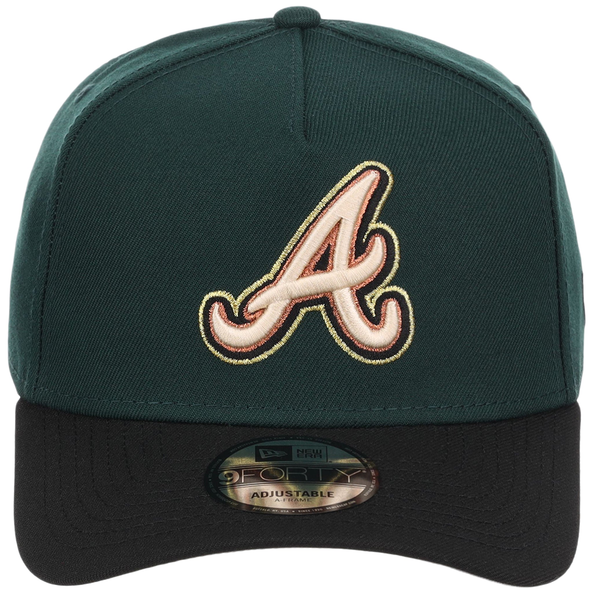 Atlanta Braves MLB Dark Green x Black FASHION CORE New Era 9FORTY A-Frame