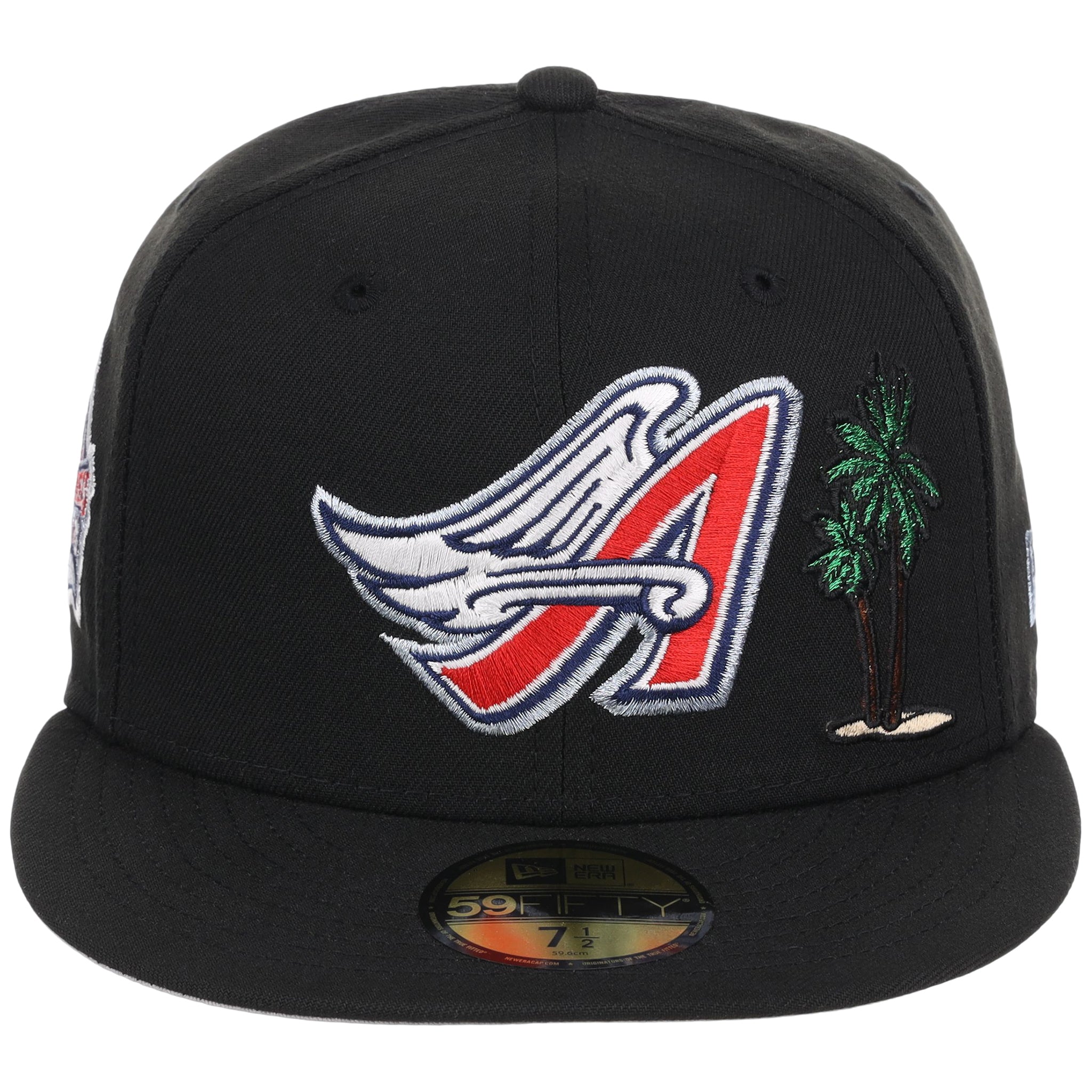 Anaheim Angels Crown the City New Era 59FIFTY Palm Tree (Black/Black/Gray) 1