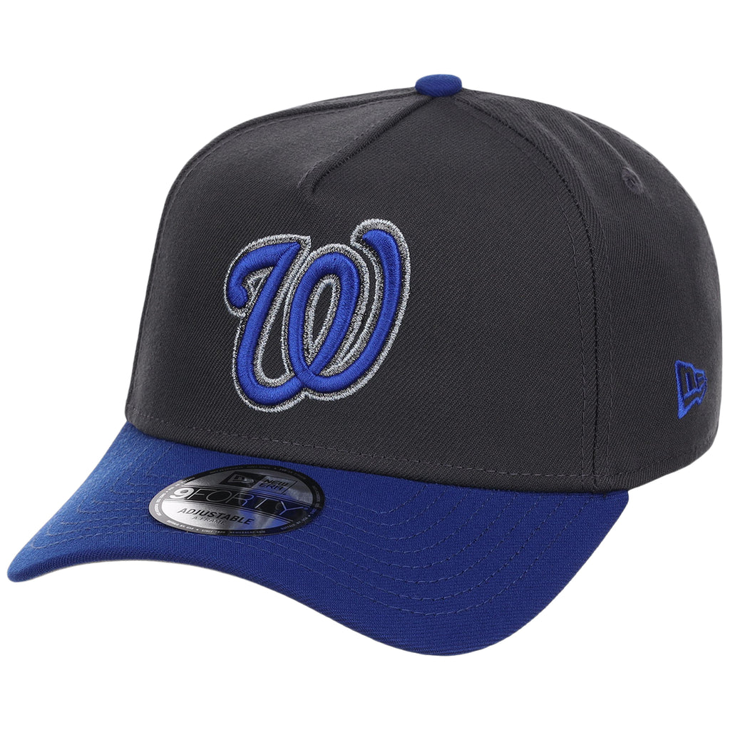Washington Nationals MLB Graphite x Royal FASHION CORE New Era 9FORTY A-Frame