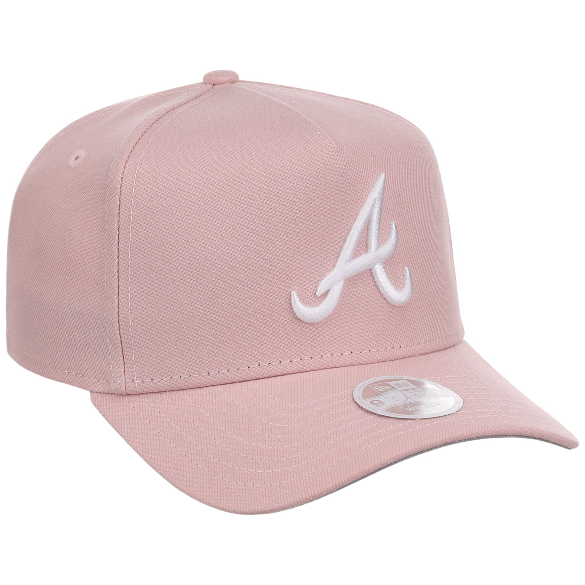 Atlanta Braves Women's New Era 9FORTY Pink A-Frame