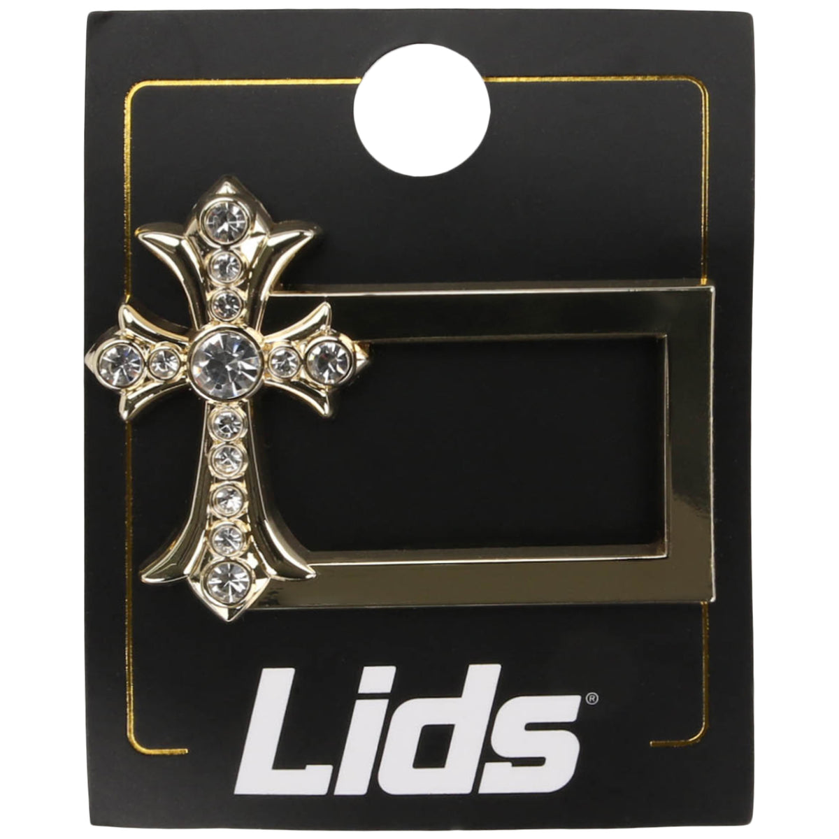 Gold Cross Rectangle Pin