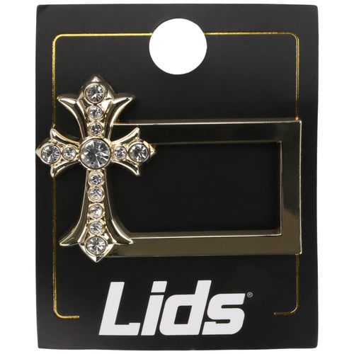 Gold Cross Rectangle Pin