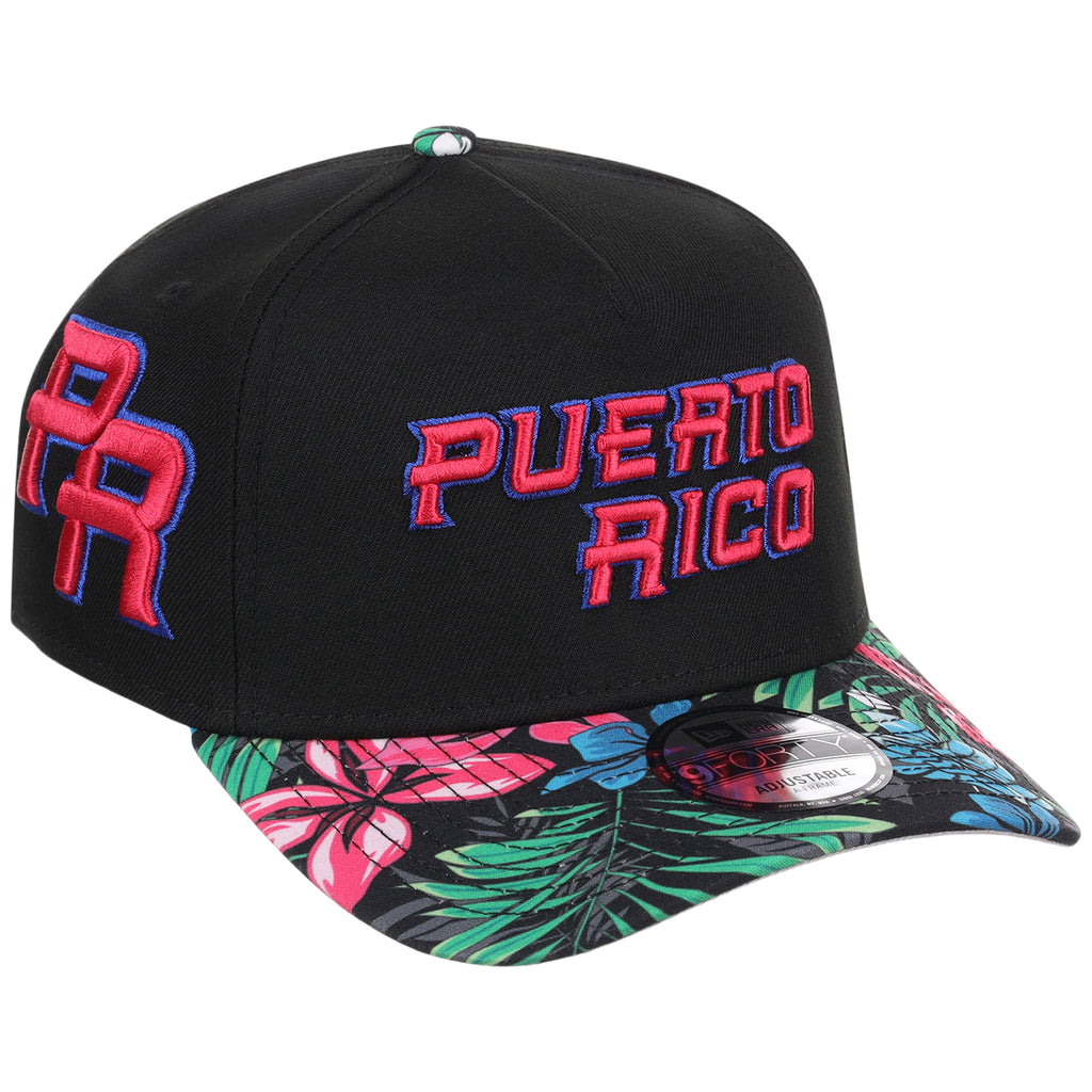 Puerto Rico Crown the Country New Era 9FORTY (Black/Floral)