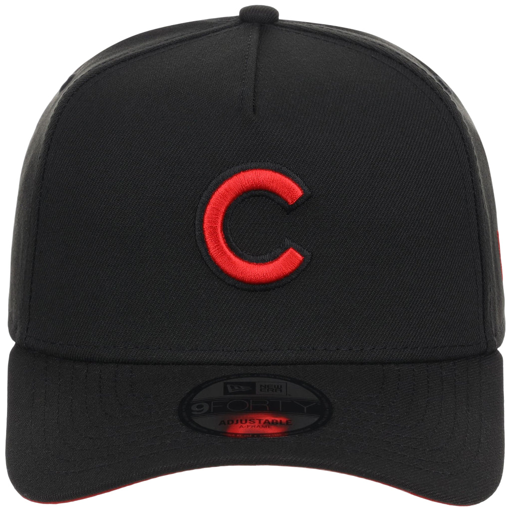 Chicago Cubs MLB Black x Red FASHION CORE New Era 9FORTY A-Frame