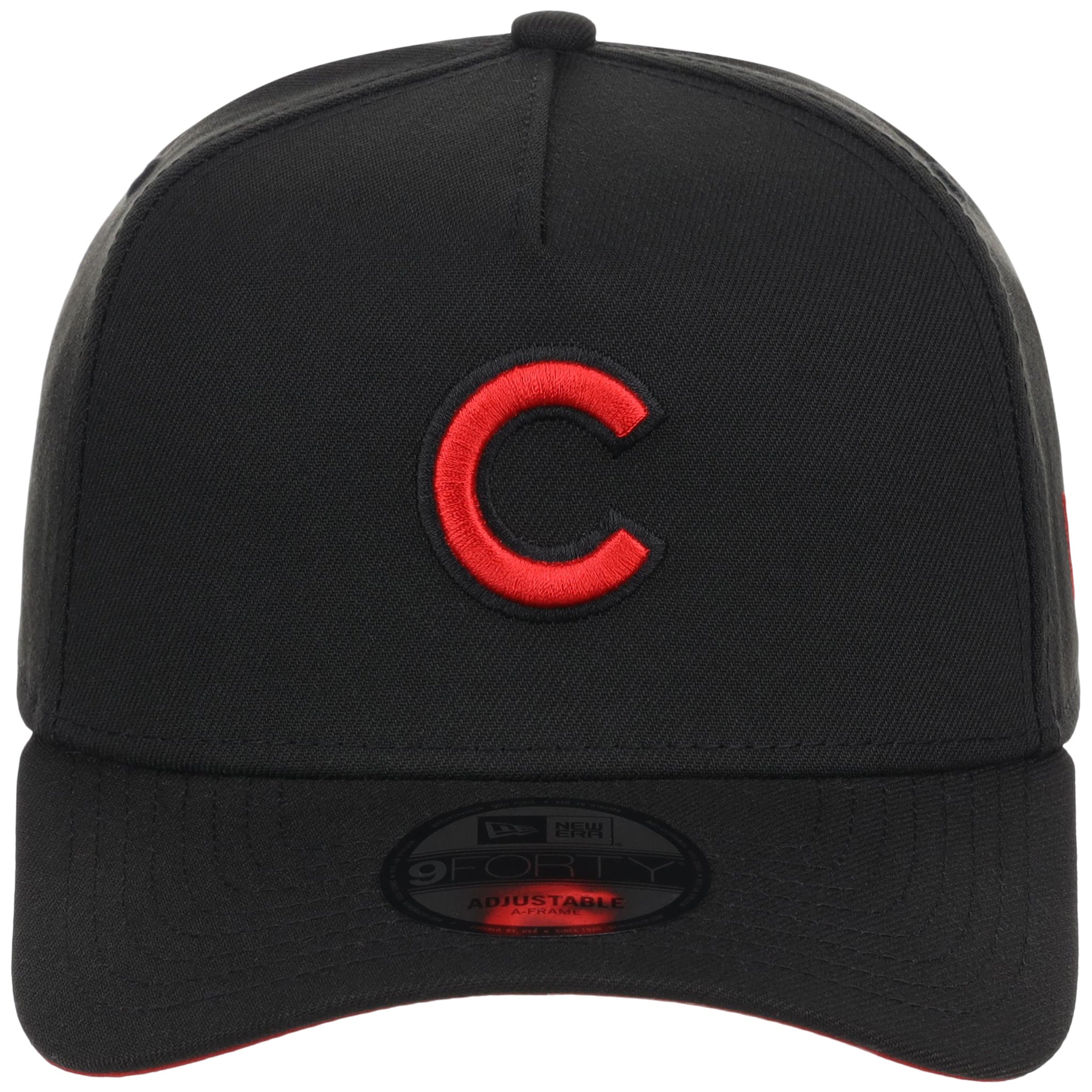 Chicago Cubs MLB Black x Red FASHION CORE New Era 9FORTY A-Frame