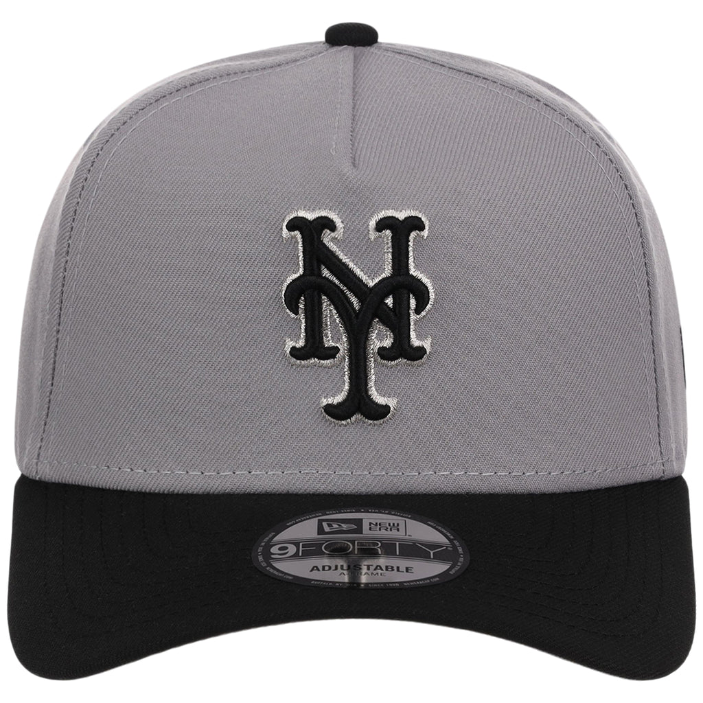 New York Mets MLB Gray x Black FASHION CORE New Era 9FORTY A-Frame