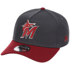 Miami Marlins MLB Graphite x Cardinal FASHION CORE New Era 9FORTY A-Frame