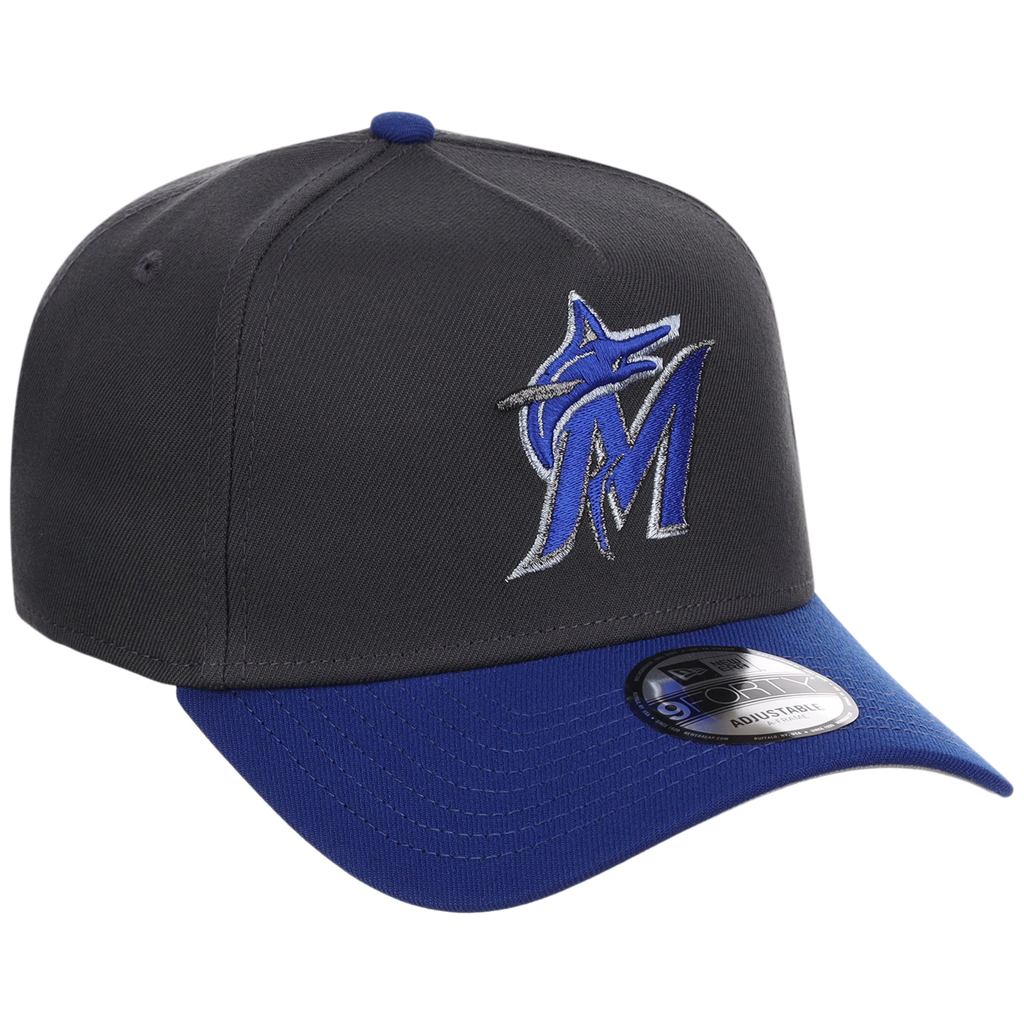 Miami Marlins MLB Graphite x Royal FASHION CORE New Era 9FORTY A-Frame