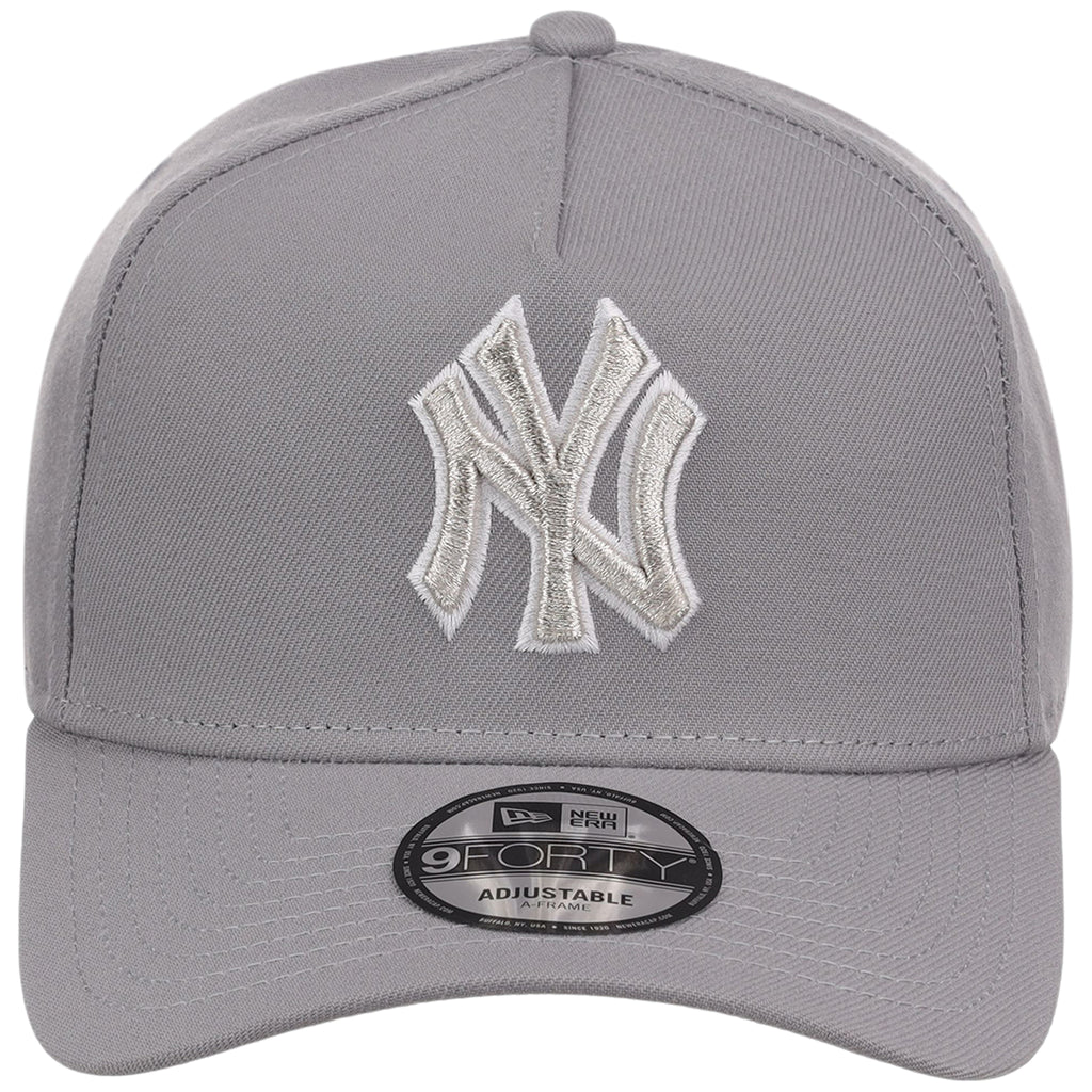New York Yankees MLB Gray x White FASHION CORE New Era 9FORTY A-Frame