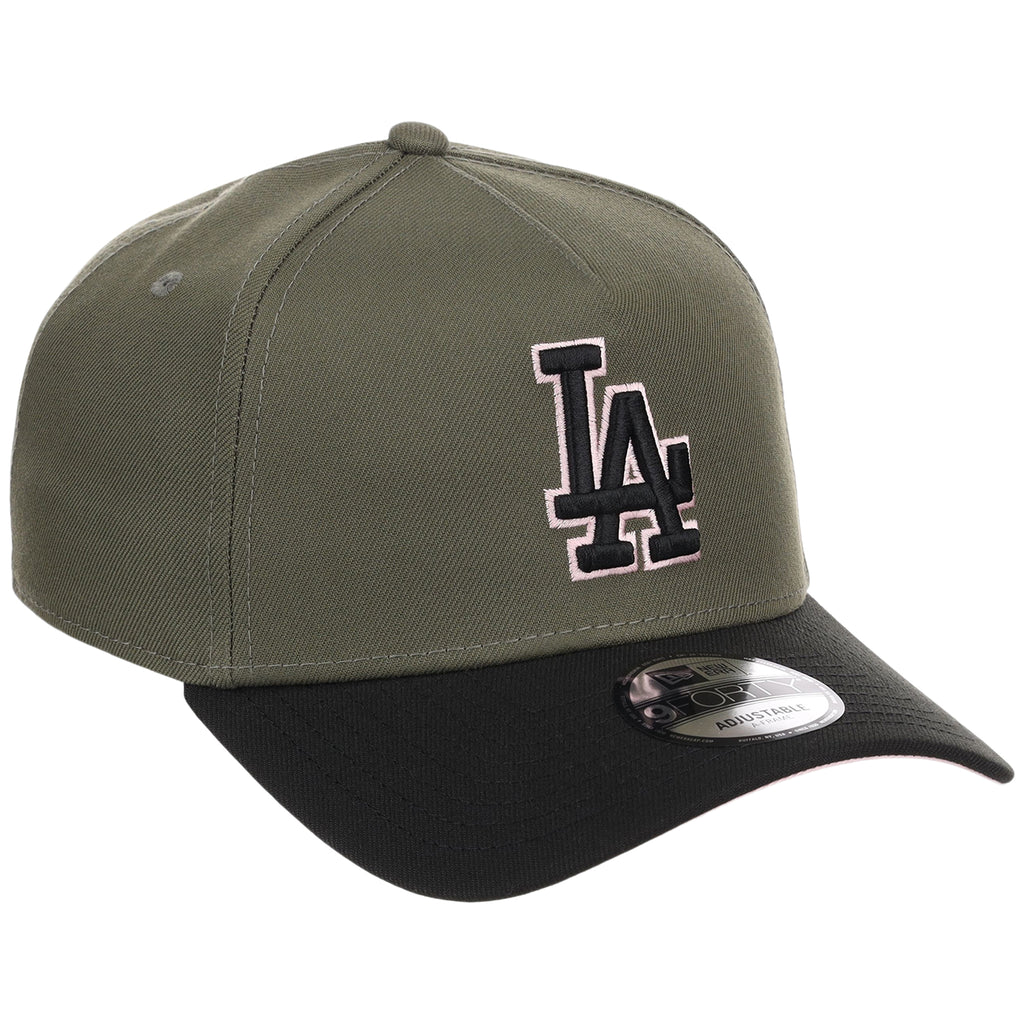 Los Angeles Dodgers MLB Olive x Black & Pink FASHION CORE New Era 9FORTY A-Frame