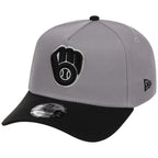 Milwaukee Brewers MLB Gray x Black FASHION CORE New Era 9FORTY A-Frame