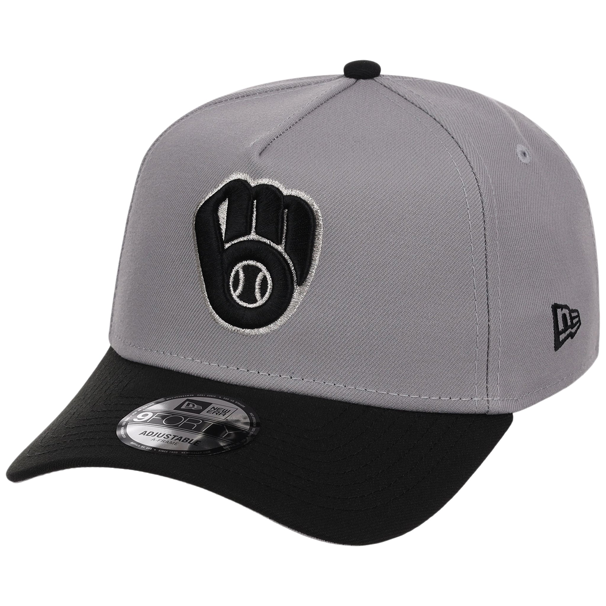 Milwaukee Brewers MLB Gray x Black FASHION CORE New Era 9FORTY A-Frame