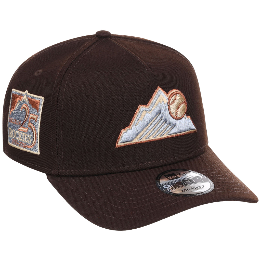 Colorado Rockies MLB Frosted Bark New Era 9FORTY A-Frame