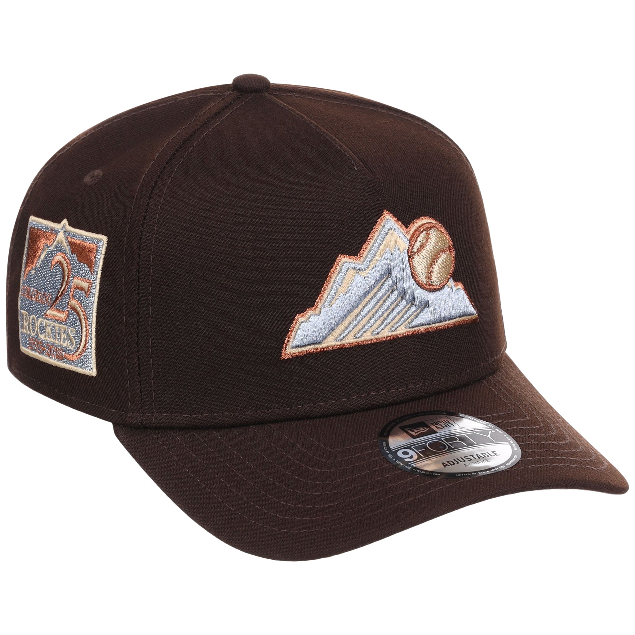 Colorado Rockies MLB Frosted Bark New Era 9FORTY A-Frame