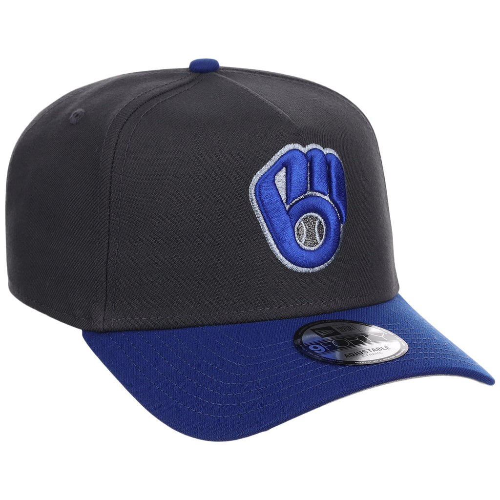Milwaukee Brewers MLB Graphite x Royal FASHION CORE New Era 9FORTY A-Frame