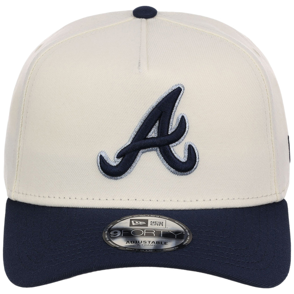 Atlanta Braves MLB Chrome x Navy FASHION CORE New Era 9FORTY A-Frame