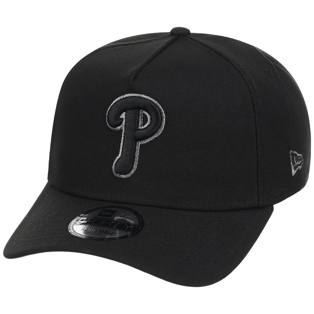 Philadelphia Phillies MLB Black x Pewter FASHION CORE New Era 9FORTY A-Frame