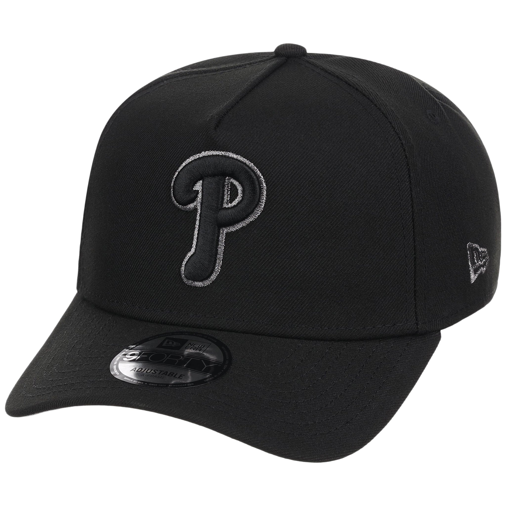 Philadelphia Phillies MLB Black x Pewter FASHION CORE New Era 9FORTY A-Frame
