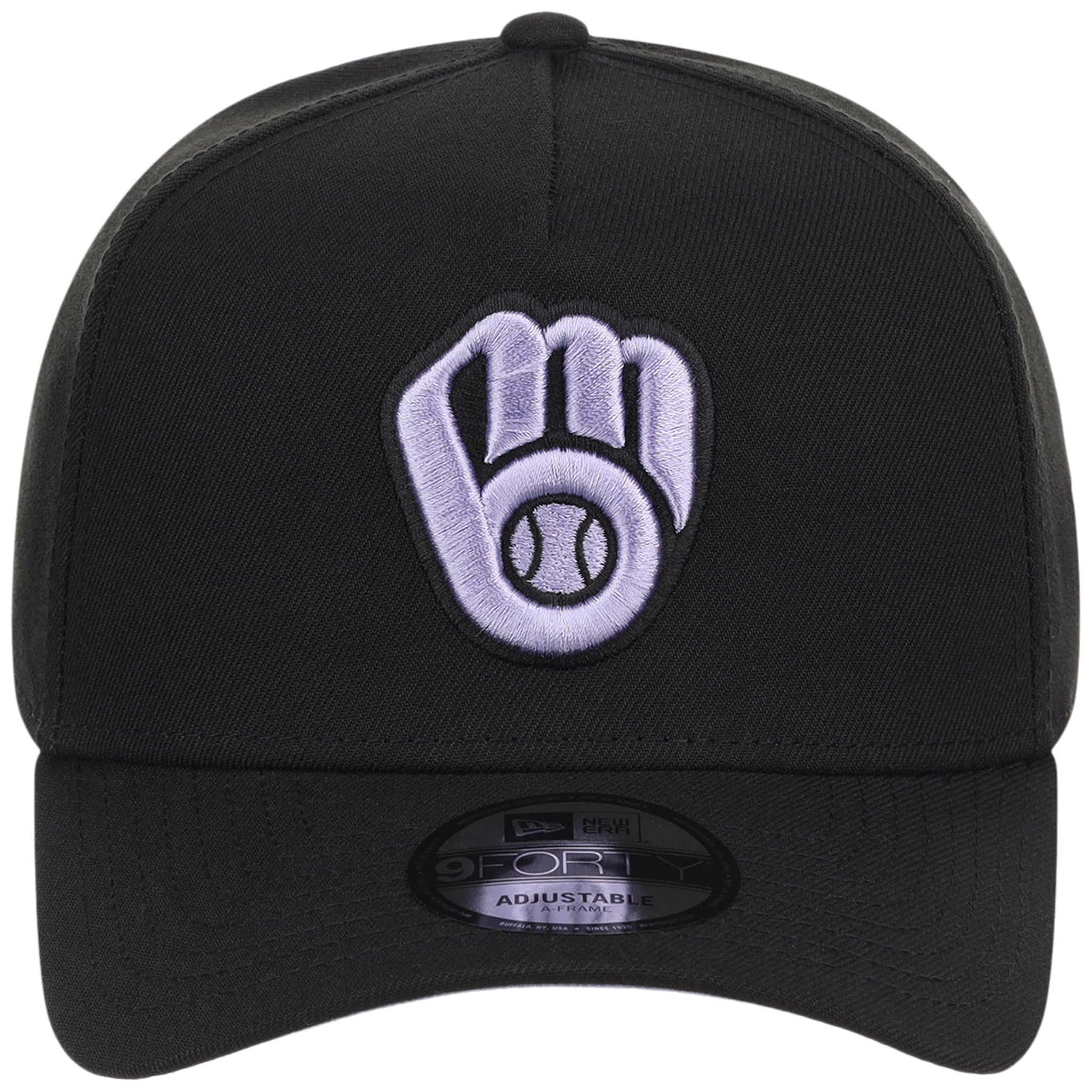 Milwaukee Brewers MLB Black x Lavender FASHION CORE New Era 9FORTY A-Frame