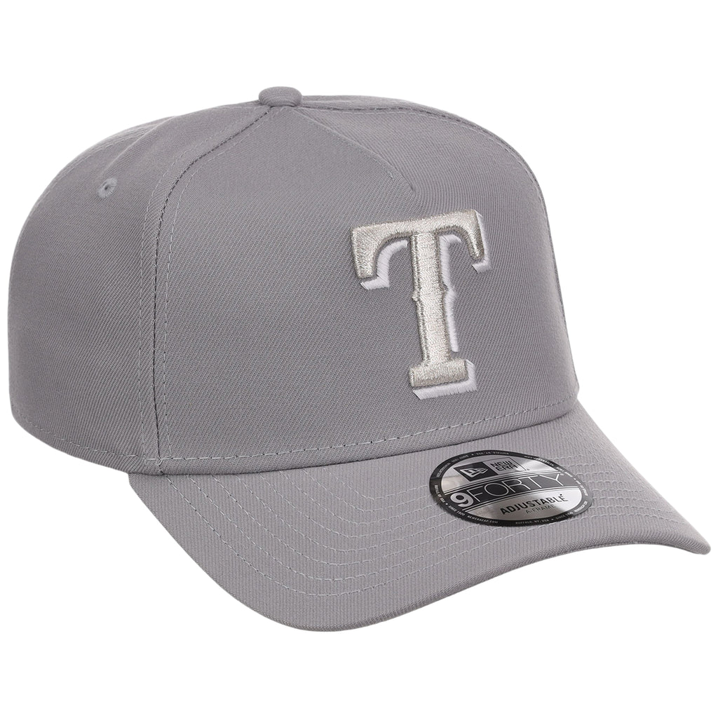 Texas Rangers MLB Gray x White FASHION CORE New Era 9FORTY A-Frame