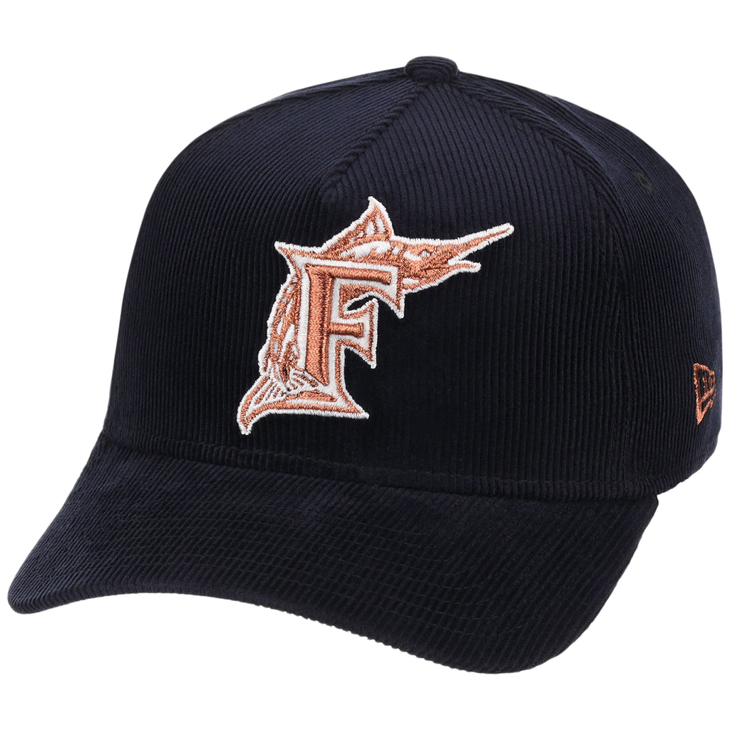 Miami Marlins MLB Navy Cord FASHION CORE New Era 9FORTY A-Frame