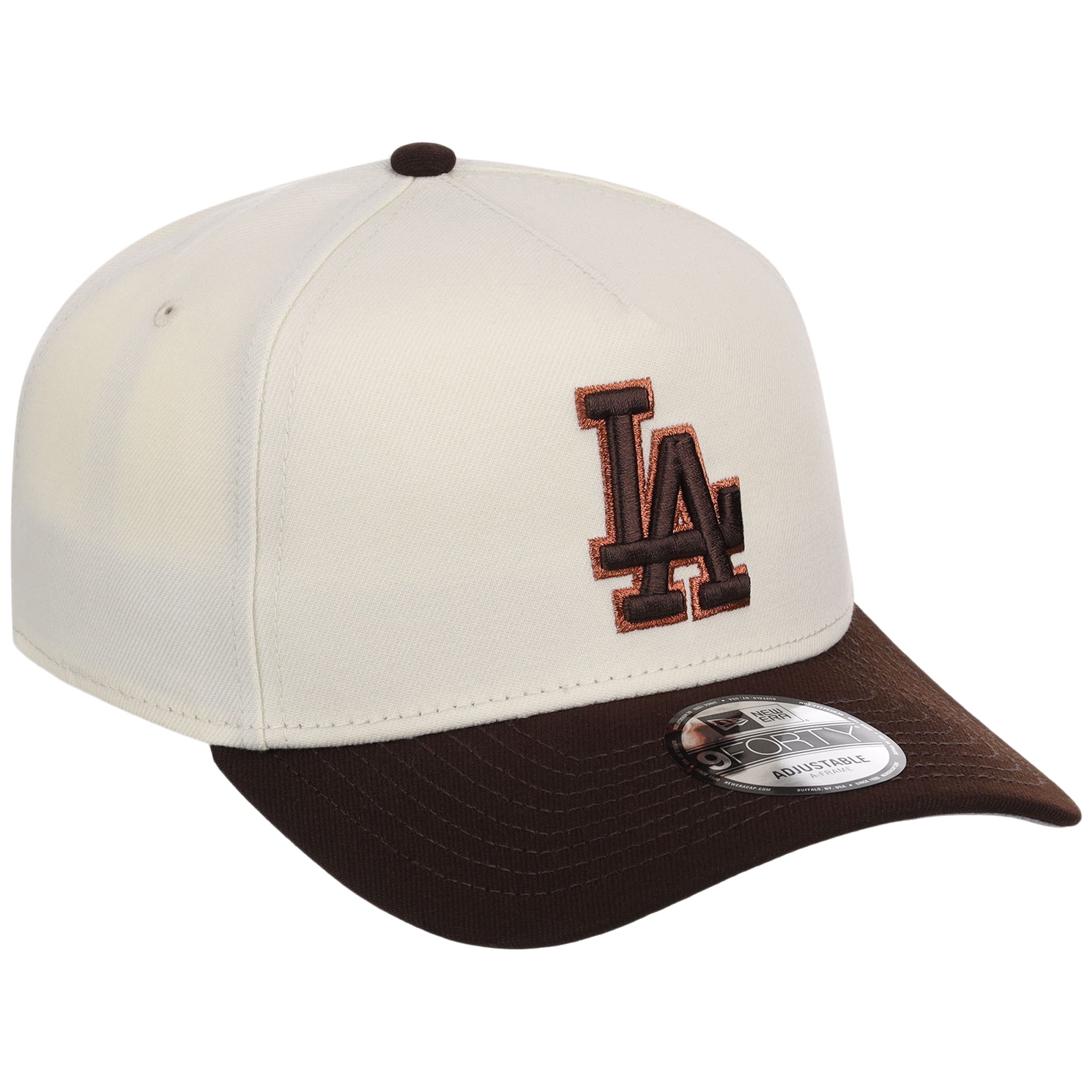 Los Angeles Dodgers MLB Chrome x Burnt Wood FASHION CORE New Era 9FORTY A-Frame