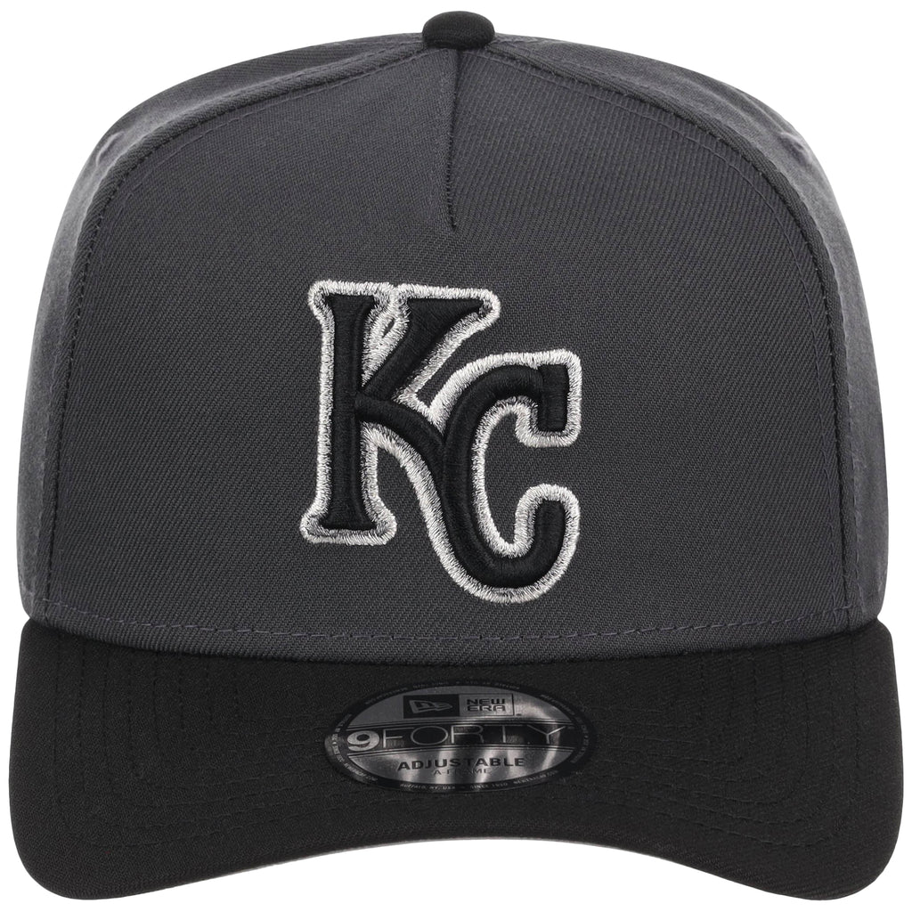 Kansas City Royals MLB Graphite x Black FASHION CORE New Era 9FORTY A-Frame
